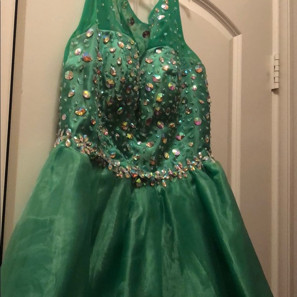 Green Homecoming Dress - Picture 4 of 7